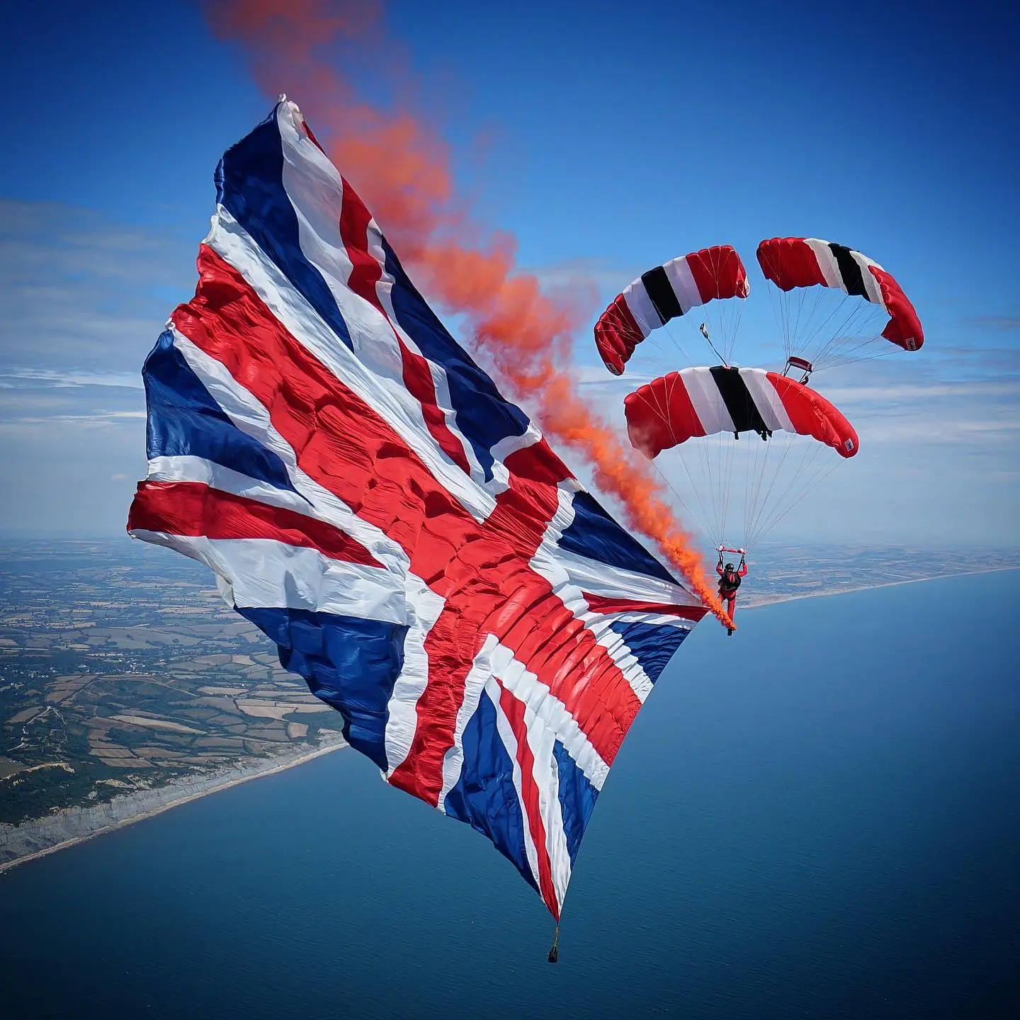 Red British Army Parachute Display Team